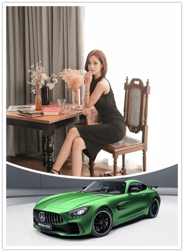 每日豪车美女:梅赛德斯-amg gt vs 知性气质美女