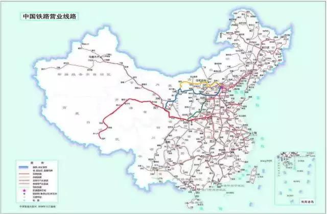 黄线:呼和浩特-张家口-北京 从这四条由青藏铁路延伸出来的线路不难