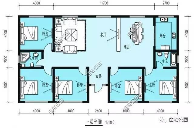 农村四间平房平面图,农村平房平面图,农村平房平面图_大山谷图库