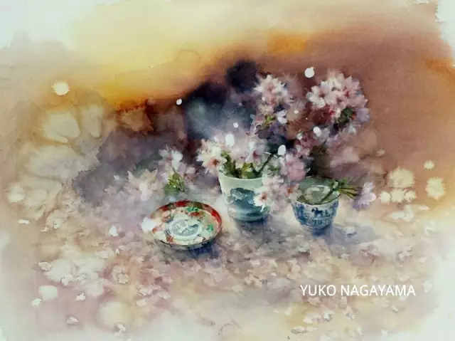 花艺手绘:永山裕子,用水彩将植物"鲜活"起来