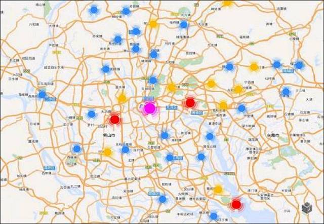 图6-广州90后看房区域关注度热力图