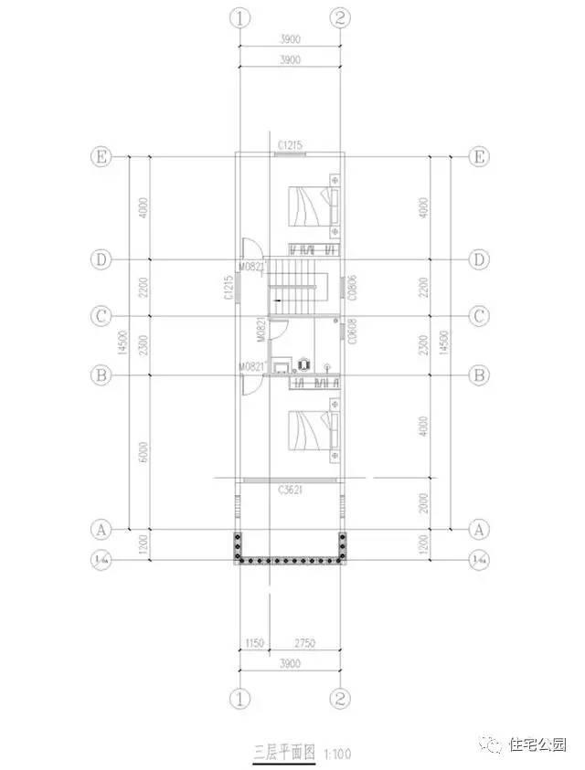 农村宅房挤房怎么建房4米面宽自设计户型