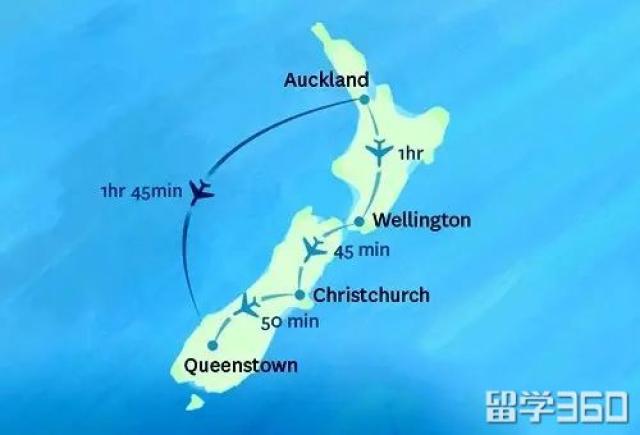 你知道新西兰国内航线的飞行时间都是多少吗?图片