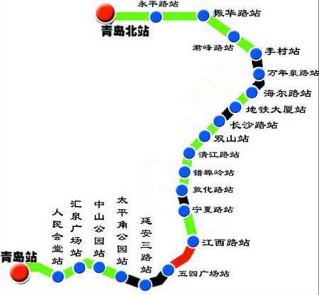 地铁3号线 青岛地铁3号线是青岛市首条地铁路线,也是山东省境内建成的