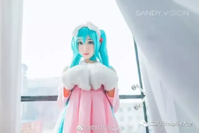 双马尾兽耳萝莉初音未来cos,可爱的萌系小姐姐