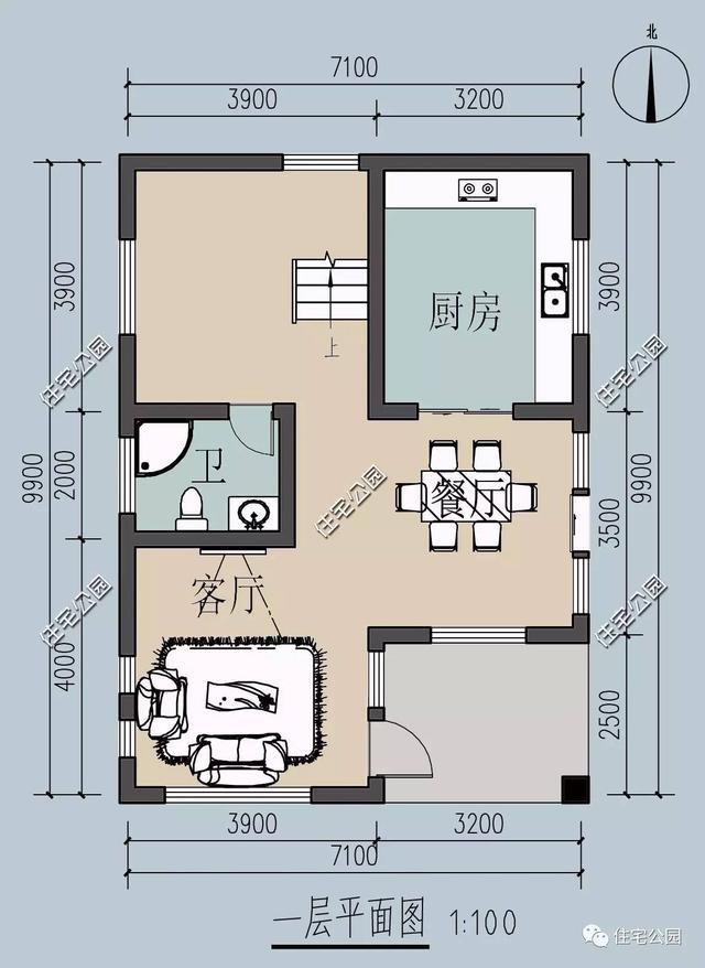 15万自建7x10米二层农村别墅,建成后比效果图美?
