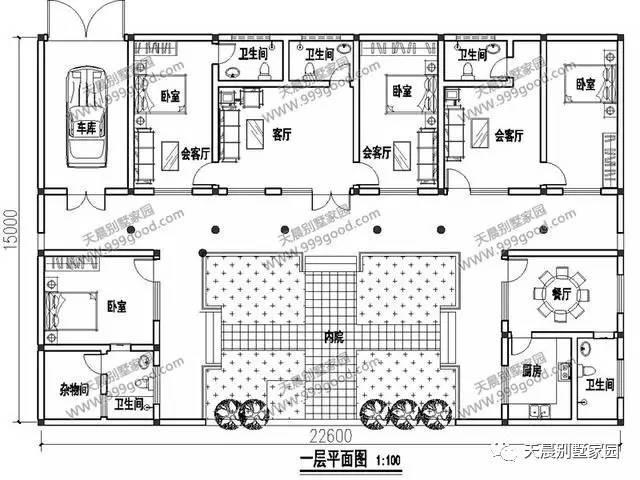 6x15米农村一层自建房,全图!布局超实用