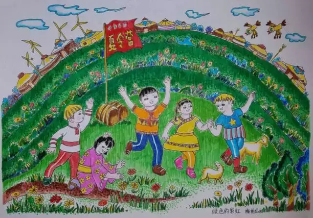 我爱祖国海疆绘画作品