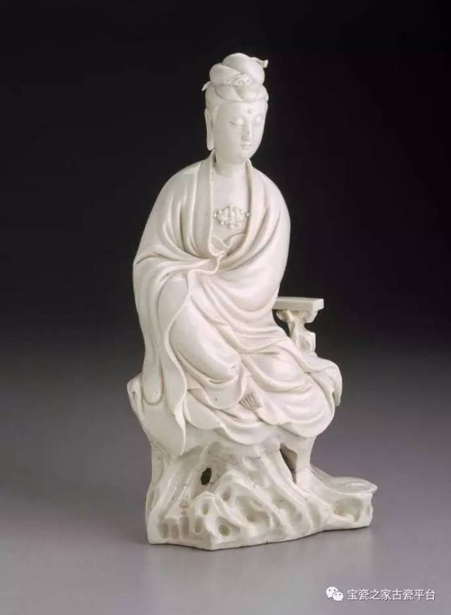 23,波士顿美术馆藏明代德化白瓷何朝宗款观音像 规格:36cm porcelain