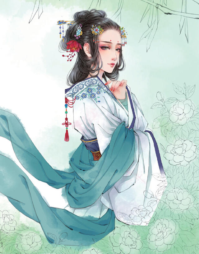 古风板绘教程:轻烟染指,回首惊鸿