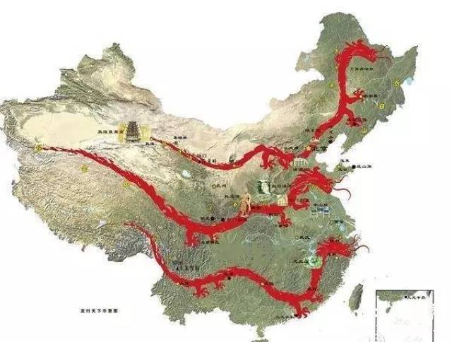 网上曾盛传一张有趣的图,声称三大龙脉,其中中北龙龙头就在吉林