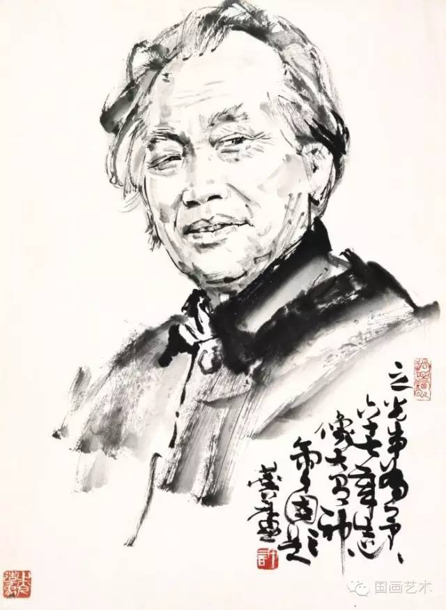 杨之光画名人肖像