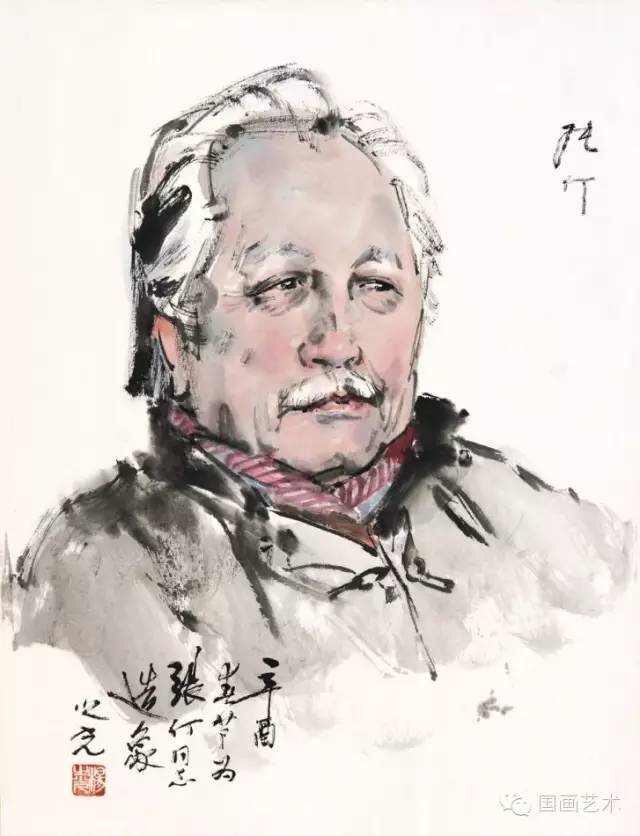 杨之光画名人肖像