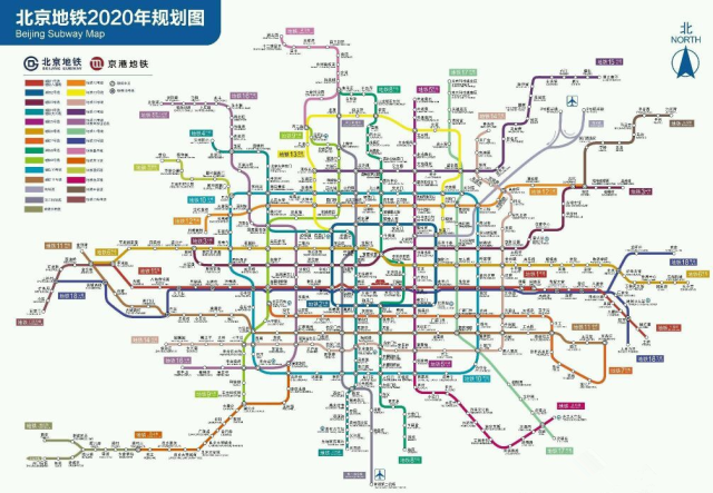 北京地铁规划到2020年啦,您家在哪站?