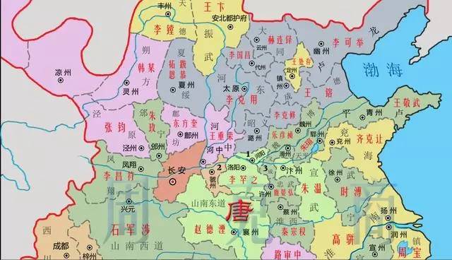 唐朝末年藩镇割据图,唐朝藩镇,唐朝藩镇图_大山谷图库