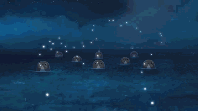 摇摆的 企鹅和好奇心旺盛的 海鸟