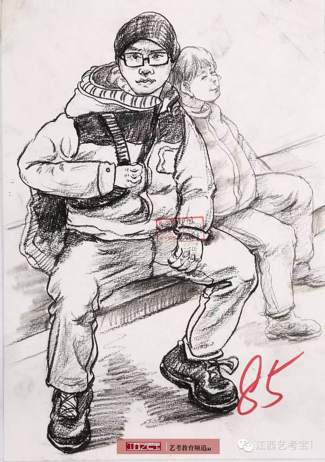 权威公布|2017届江西省美术高考模拟联考速写高分卷