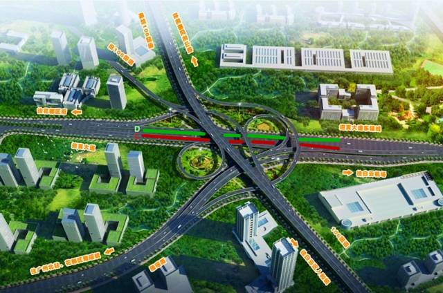 7m),广花路设置双向4车道跨线桥上跨雅瑶路主线跨线桥.