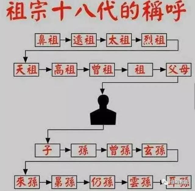 "六亲不认,诛九族,出五服,祖宗十八代"中的称谓你搞懂了吗?