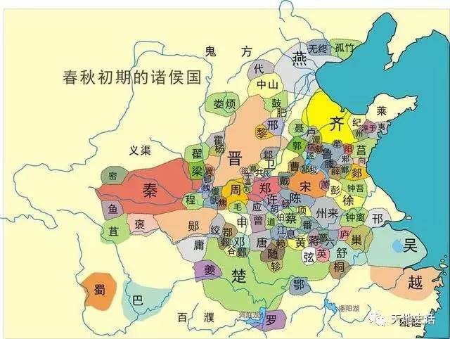 多幅地图,展示春秋战国时期,群雄的扩张和小国灭亡过程