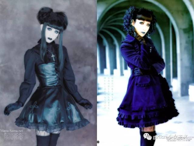 mana的哥特装扮和他的gothic lolita品牌moi-meme-moitie都是很多lo娘