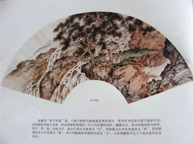 小青绿浅绛水墨山水扇面欣赏 附绘画技法