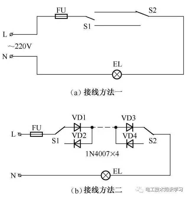 36种常见照明电路图!