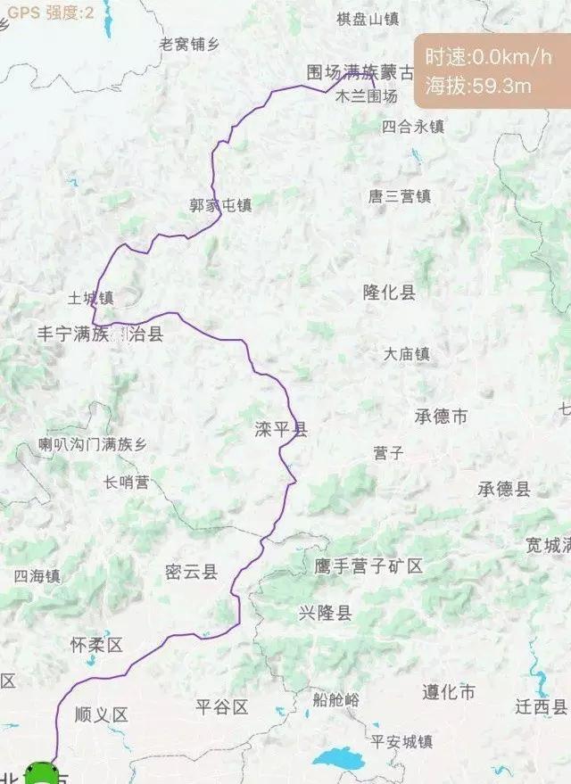 西行上 g112 国道,经丰宁县凤山古镇,改道 g111 国道,经著名温泉胜地