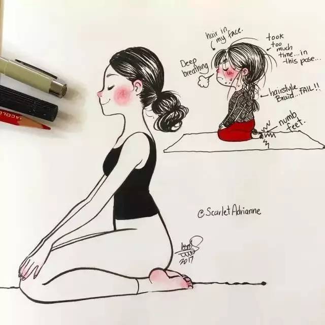 终于有个简单点的动作,可是坐着脚背痛,累的喘粗气,发型也凌乱了.