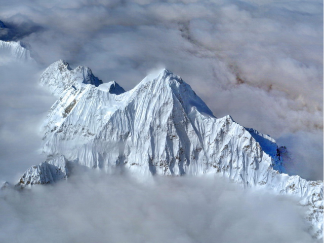 鸟瞰喜马拉雅山