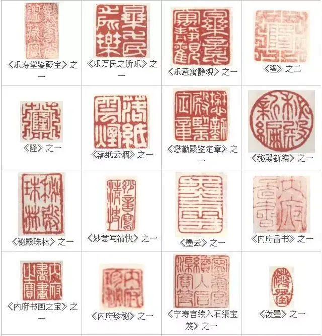 乾隆印章大全,尽显帝王风范!