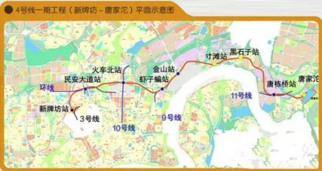 除了10号线一期之外 目前重庆在建的还有3条线路 ▼ 重庆轨交4号线