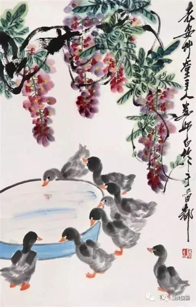 娄师白画紫藤精品18幅!