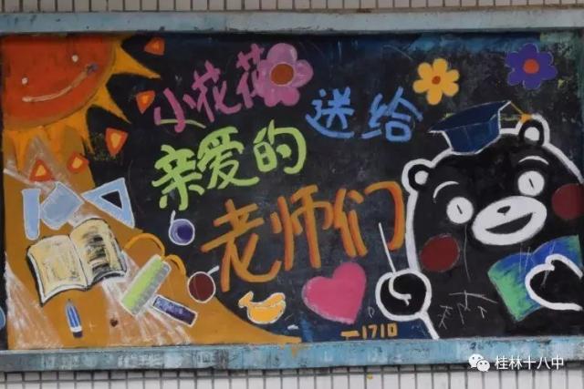 高中黑板报粉笔人物