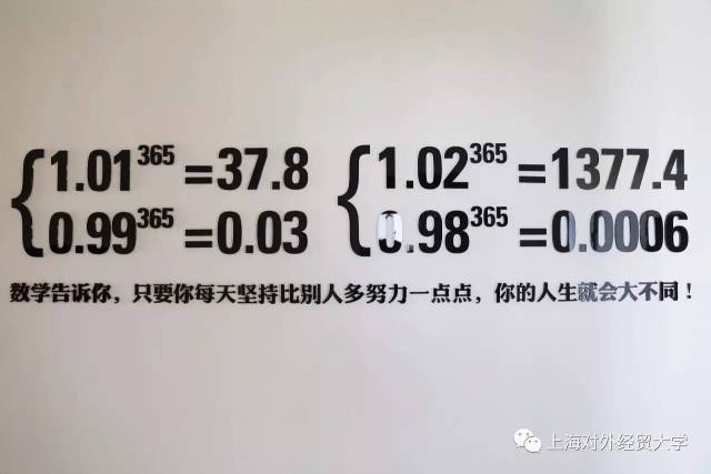 01的365次方约等于37.8;而0.99的365次方只能等于0.03,这告诉我们每