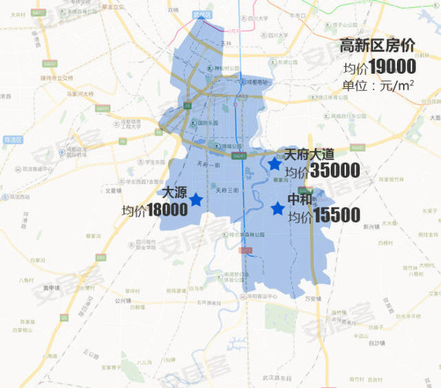 9月成都区域房价地图曝光,买套90㎡房总价分别要多少?