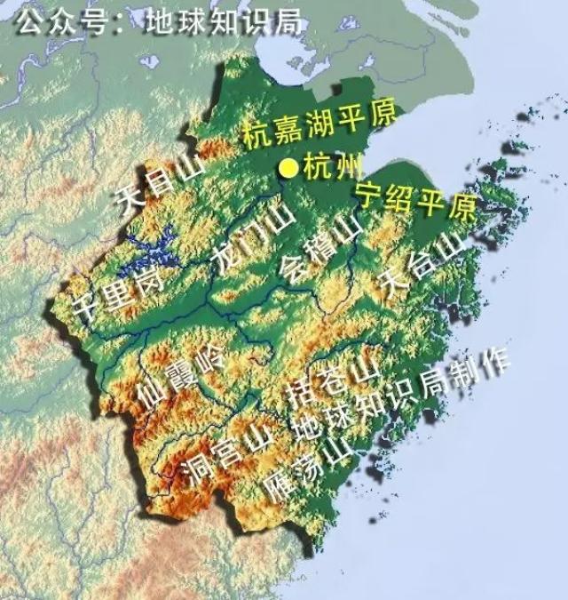 雁荡山等众多山脉分布全省,海拔一般在200-1000米,也就是江南丘陵地形