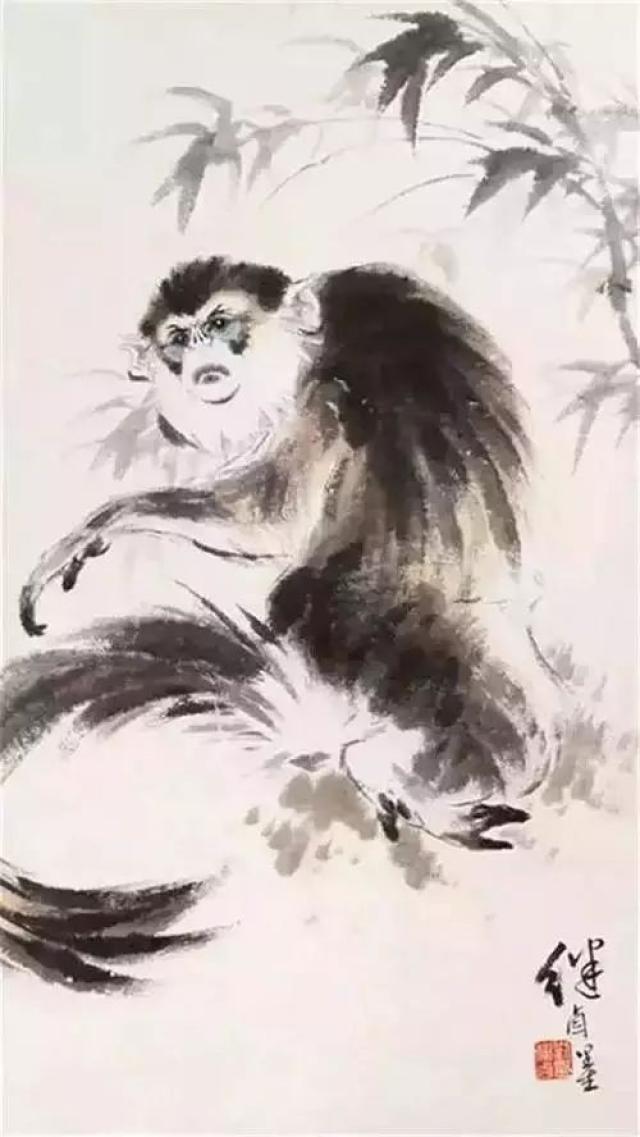 刘继卣 《闹天宫》组画 ▲刘奎龄 猴 画家 来楚生1964年也画过一张