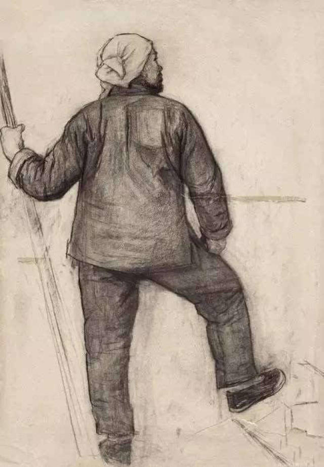 珍贵的爱国大师素描手稿流出!为了画一幅大型作品竟画