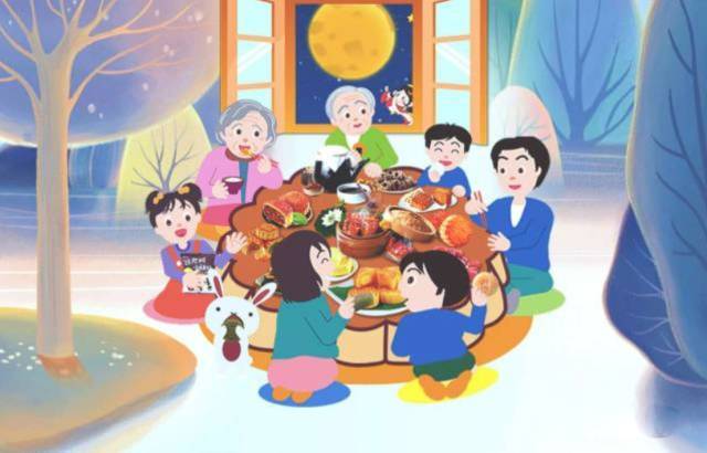合家团聚,月圆花好 中秋将至,之于问候 无非一句"合家团圆"便可直抵
