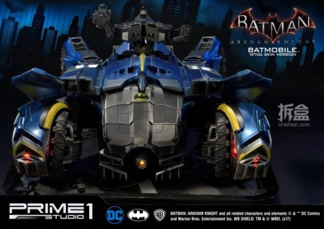 prime 1 studio《蝙蝠侠:阿甘骑士》蝙蝠战车 batmobile 1970蓝色皮肤