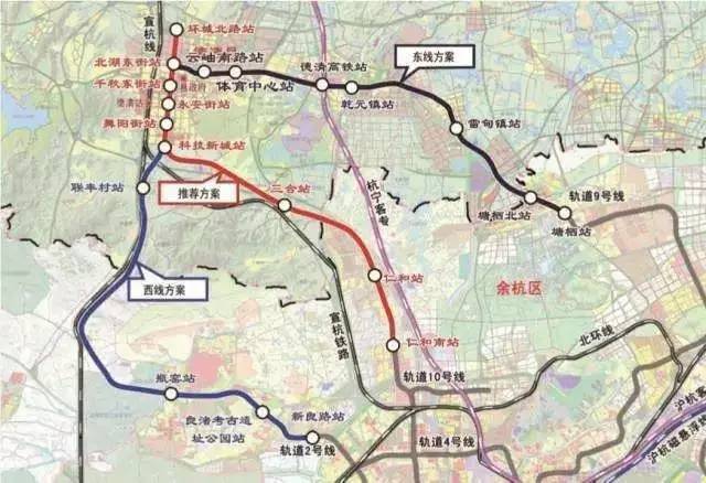 杭州至德清城际铁路谋划已久,曾规划了东线,中线,西线三种候选方案