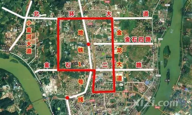 根据规划, 由金龙大道,三环北路,惠州大道, 金石西二路,经五路和北环