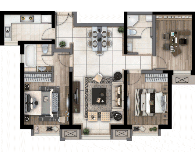 户型 户型图 平面图 640_500 gif 动态图 动图