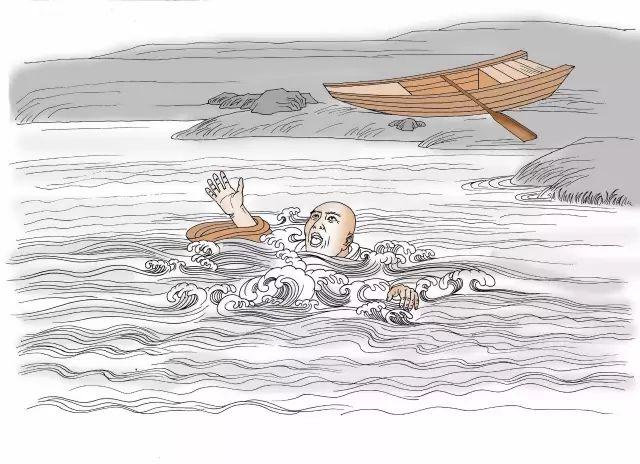 没过河就把船扔掉,难以过这波涛汹涌的大河.