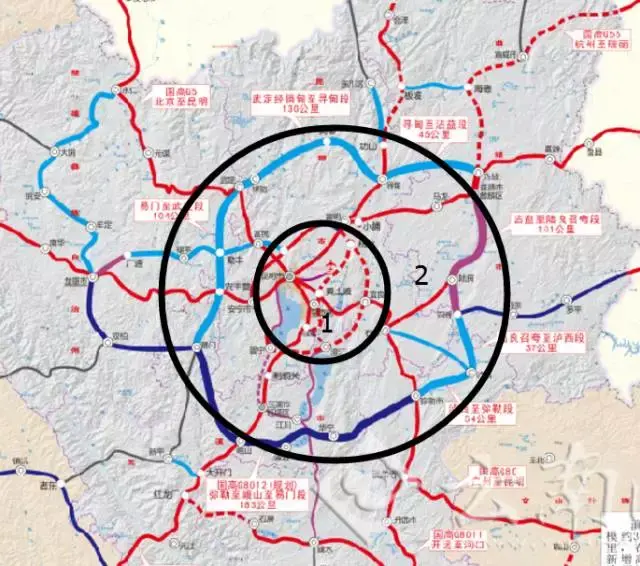 滇中城市经济圈高速公路网总里程3792公里.