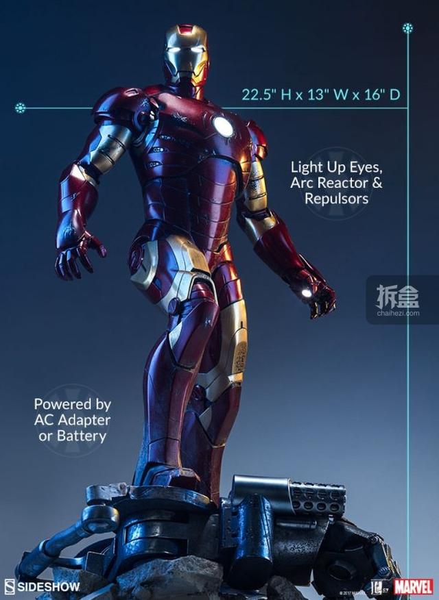 sideshow 钢铁侠mk3 雕像 iron man mark iii maquette