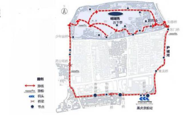 由护城河"误入藕花深处",去和大明湖的桥趣味互动…济南约你晚上来"