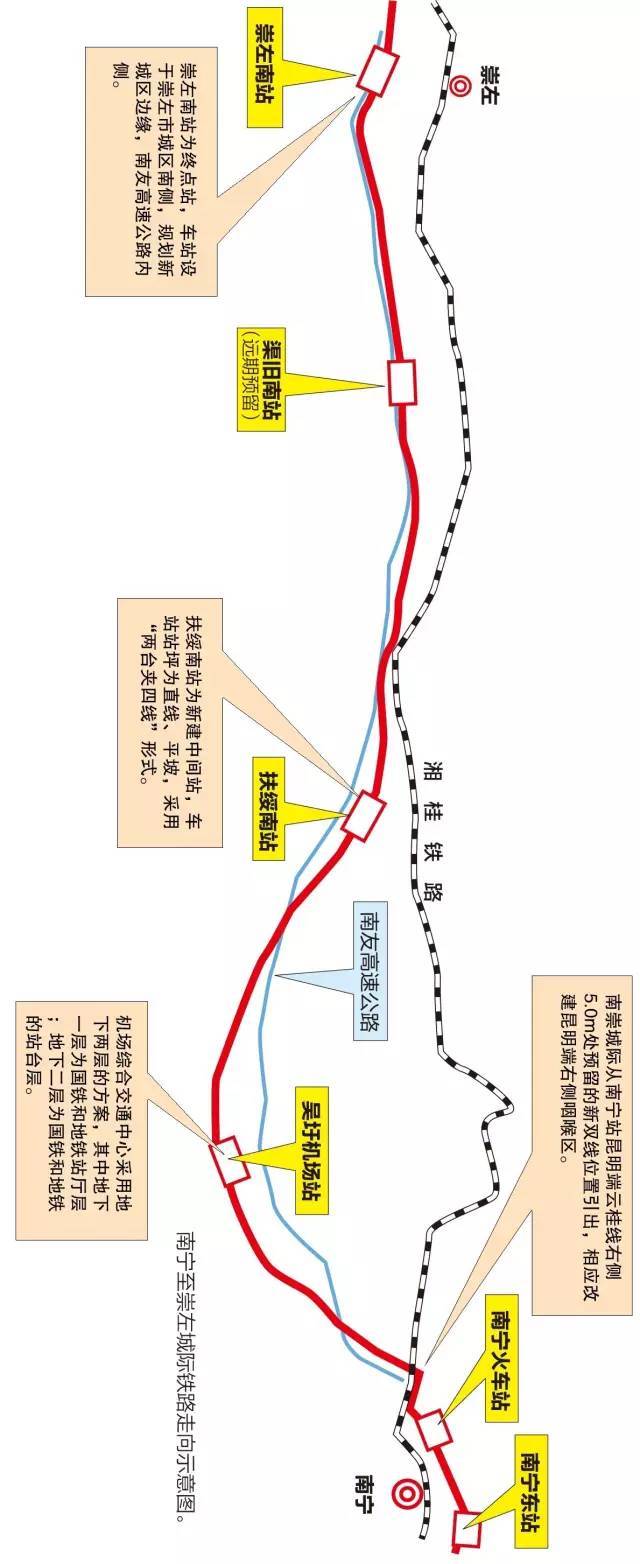 南宁—崇左城际铁路 南宁—崇左城际铁路崇左南站综合体项目也纳入新