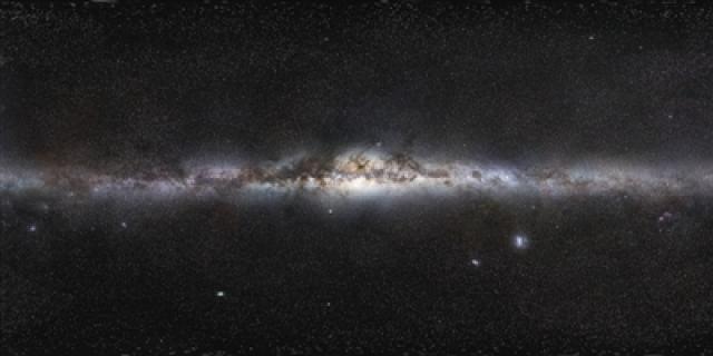 图为光学波段观测到的银河系,图片来自欧洲南方天文台(eso).